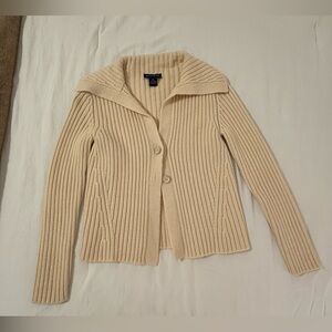 Vintage Wool Blend Ann Taylor Cream Cardigan